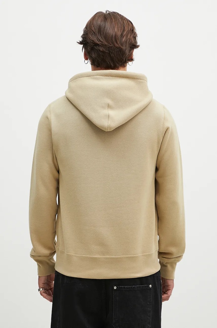 Odzież A Bathing Ape bluza bawełniana One Point Pullover 1K80114007 beżowy