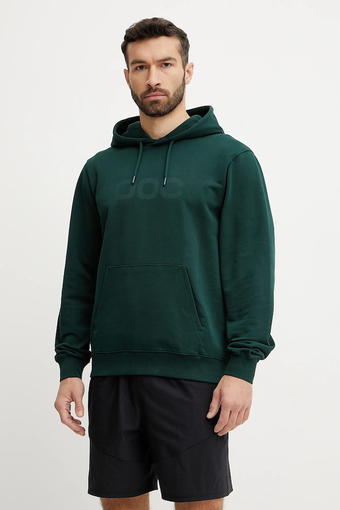 POC hanorac de bumbac print verde 61652
