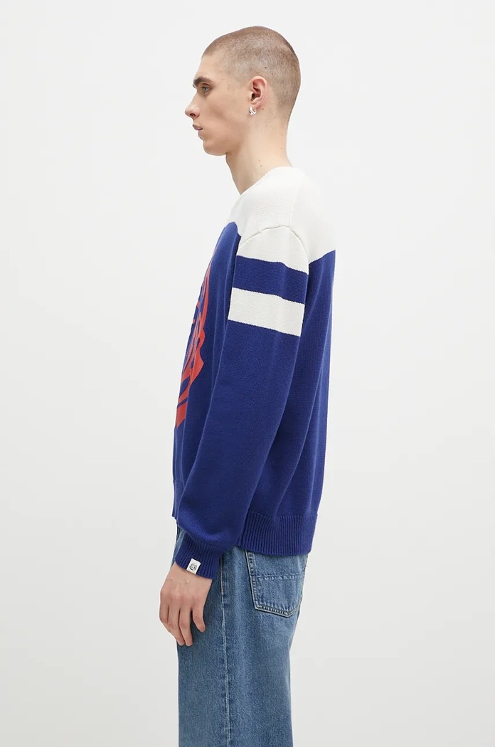 Пуловер с кашмир Billionaire Boys Club Astro Knitted Crewneck B24325 тъмносин AW24