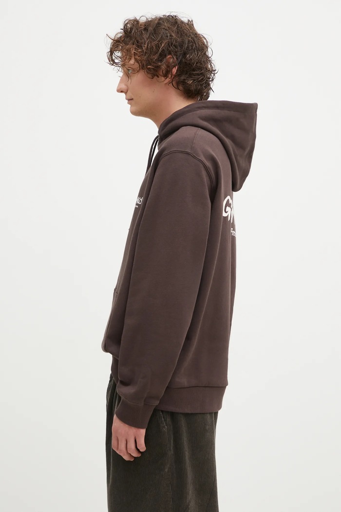 Bavlnená mikina Gramicci Original Fredm Hoded Sweatshrt G4FU.J113 hnedá AW24