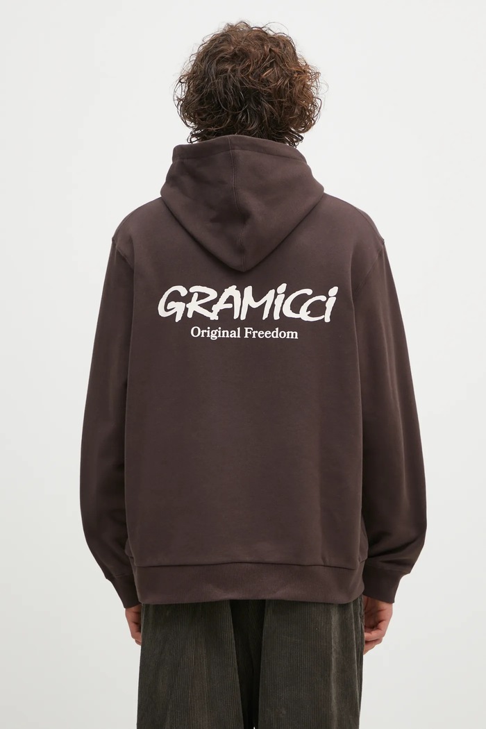 Oblečenie Bavlnená mikina Gramicci Original Fredm Hoded Sweatshrt G4FU.J113 hnedá