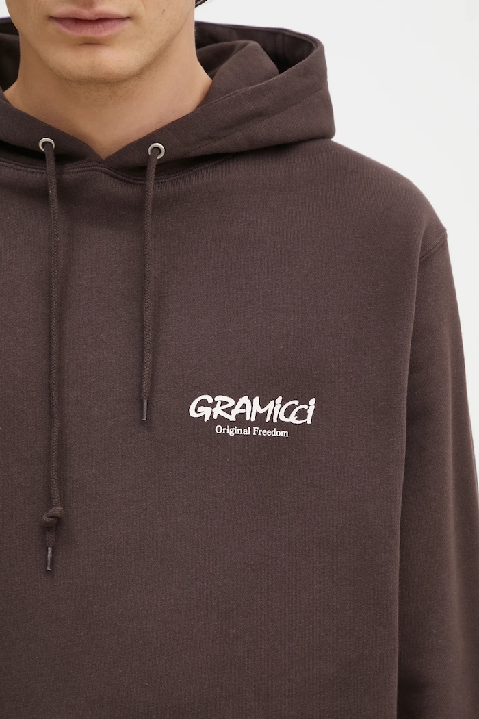 Bavlnená mikina Gramicci Original Fredm Hoded Sweatshrt hnedá G4FU.J113