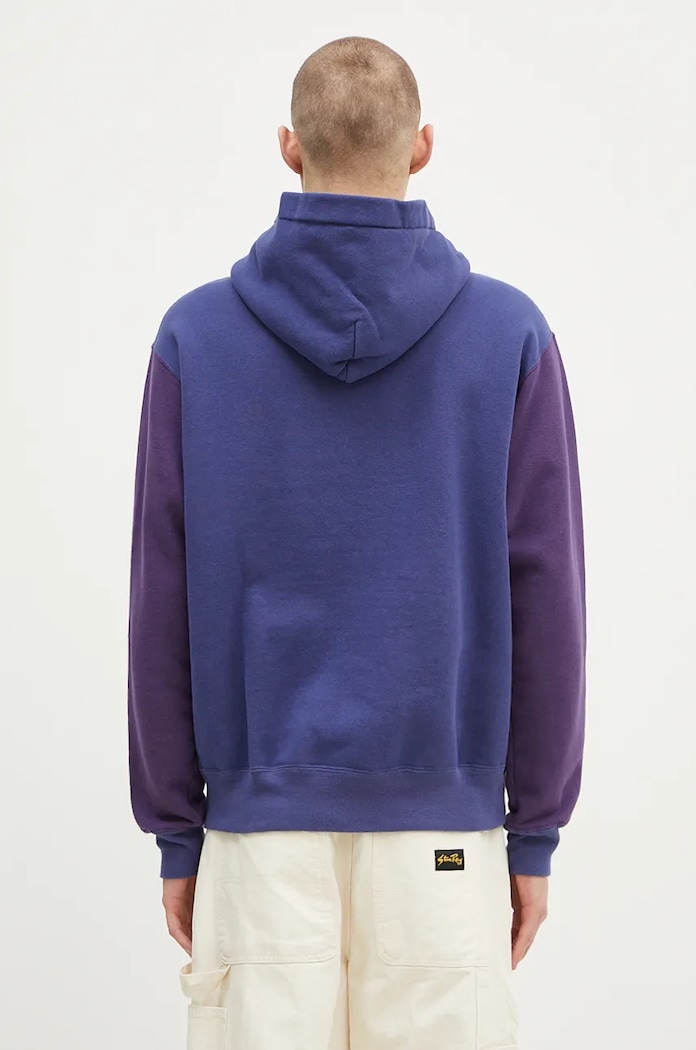 Odzież Human Made bluza bawełniana Colorblock Hoodie HM28CS023 granatowy