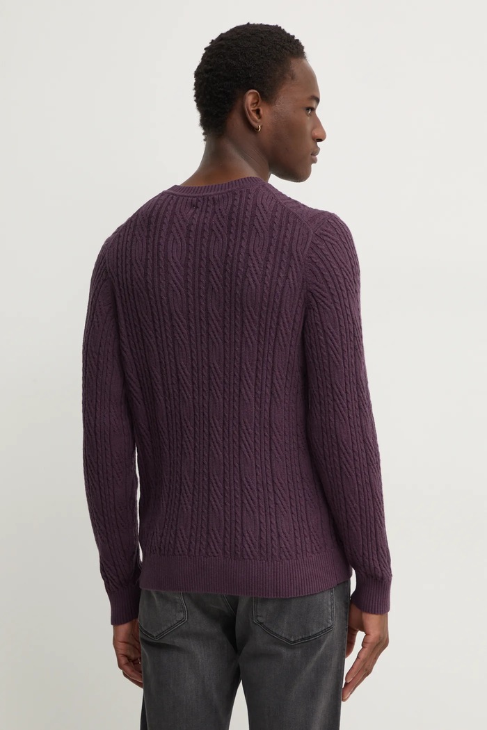 Odzież Abercrombie & Fitch sweter z domieszką wełny KI120.4197.530 fioletowy