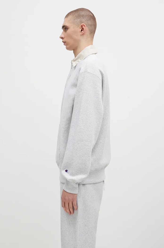 Μπλούζα Champion Polo Neck Sweatshirt 220708 γκρί AW24