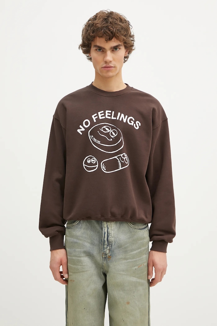 No Problemo cotton sweatshirt Hard Feelings Crew Neck Sweat without brown NP20003.02