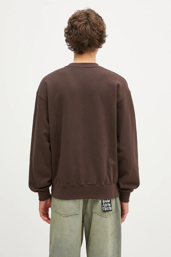 Clothing No Problemo cotton sweatshirt Hard Feelings Crew Neck Sweat NP20003.02 brown