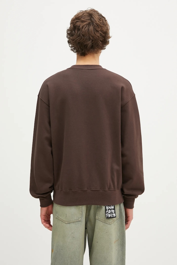 Clothing No Problemo cotton sweatshirt Hard Feelings Crew Neck Sweat NP20003.02 brown