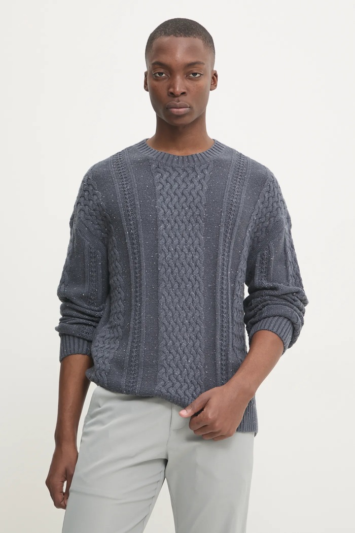 Πουλόβερ Hollister Co. μελανζέ γκρί KI320.4049.202