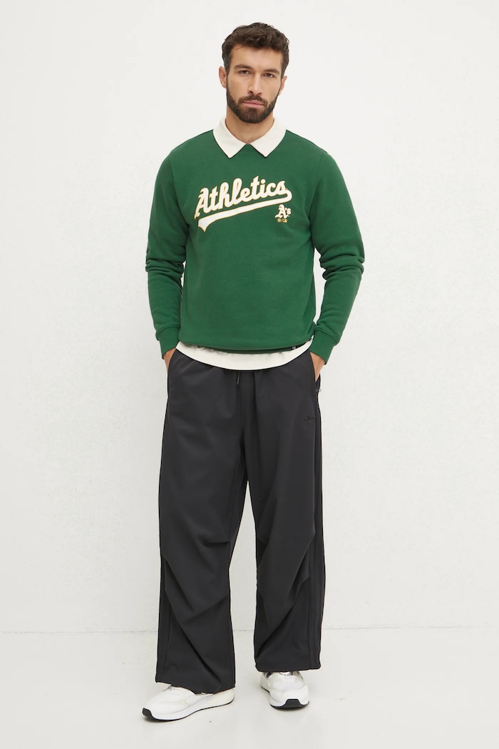 47 brand bluza MLB Oakland Athletic BB018PEMIBC654773DG verde AW24