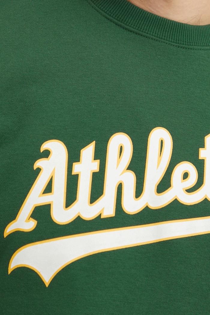 47 brand bluza MLB Oakland Athletic BB018PEMIBC654773DG verde