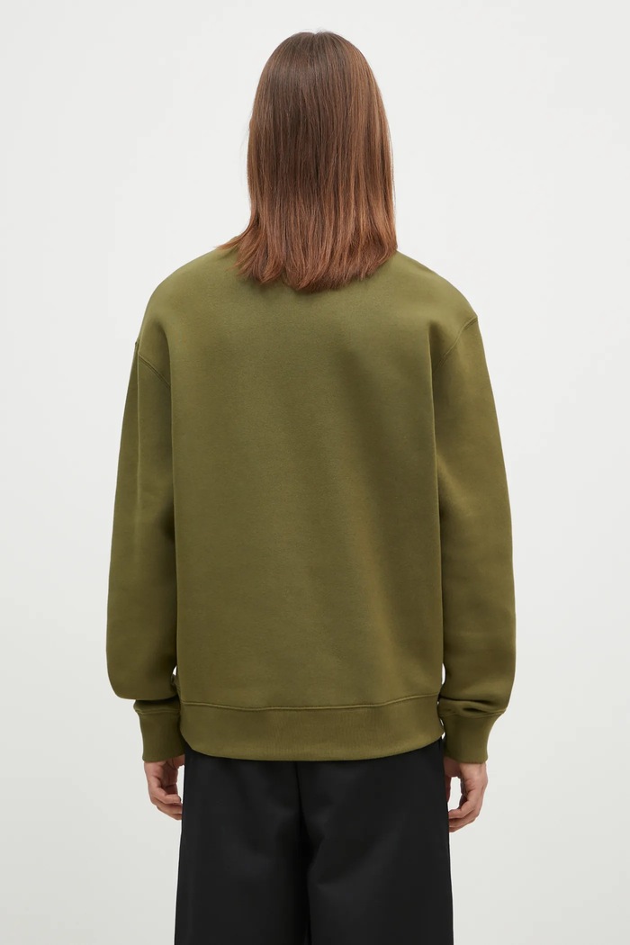 Одежда Хлопковая кофта Maison Kitsuné Bold Fox Head Patch MM00316KM0307 зелёный