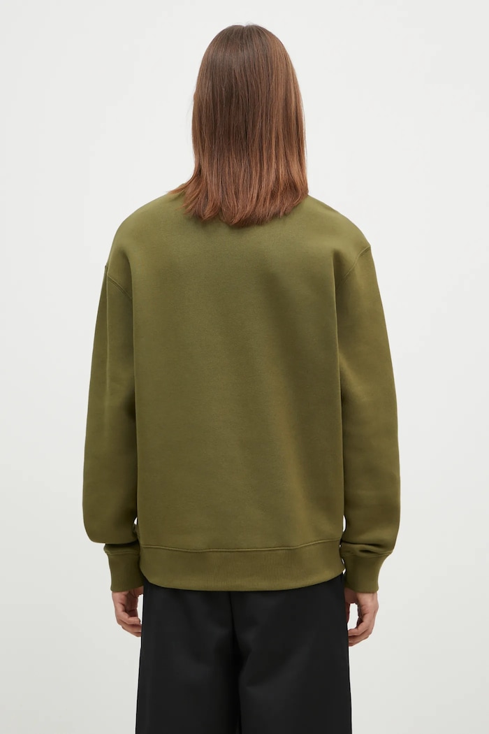 Одежда Хлопковая кофта Maison Kitsuné Bold Fox Head Patch MM00316KM0307 зелёный