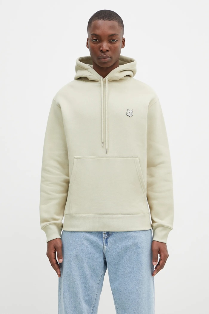 Maison Kitsuné cotton sweatshirt Bold Fox Head Patch cotton green MM00713KM0307