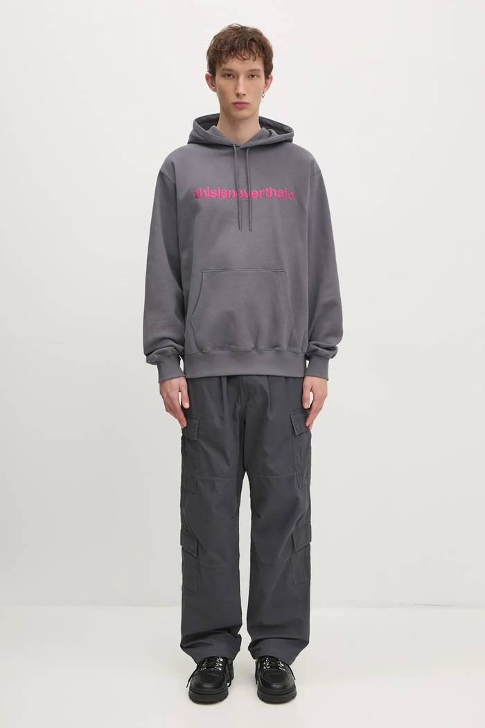 Bavlnená mikina thisisneverthat T-Logo Hoodie TN243TSWHO01 sivá