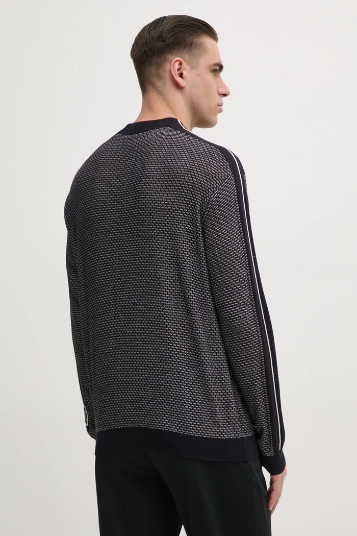Odzież Armani Exchange sweter wełniany 6DZM2X.ZM4MZ granatowy