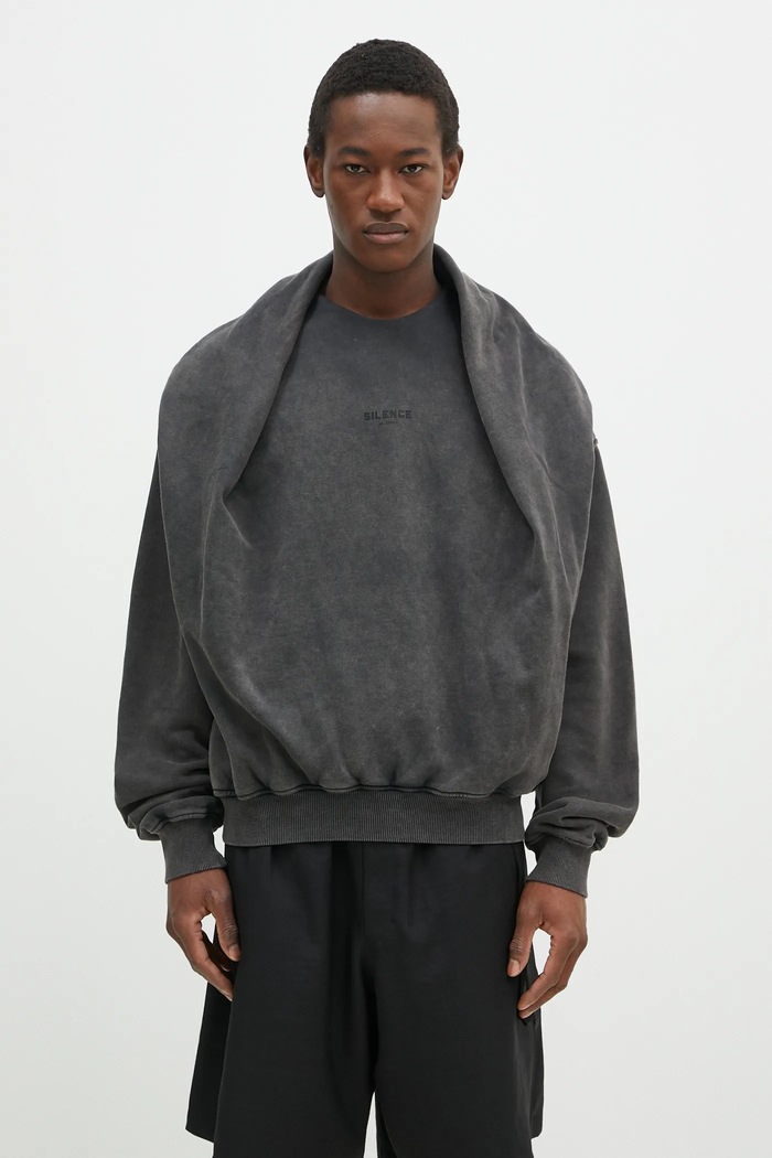 Han Kjøbenhavn cotton sweatshirt Double Layered Planet friendly gray U.134145
