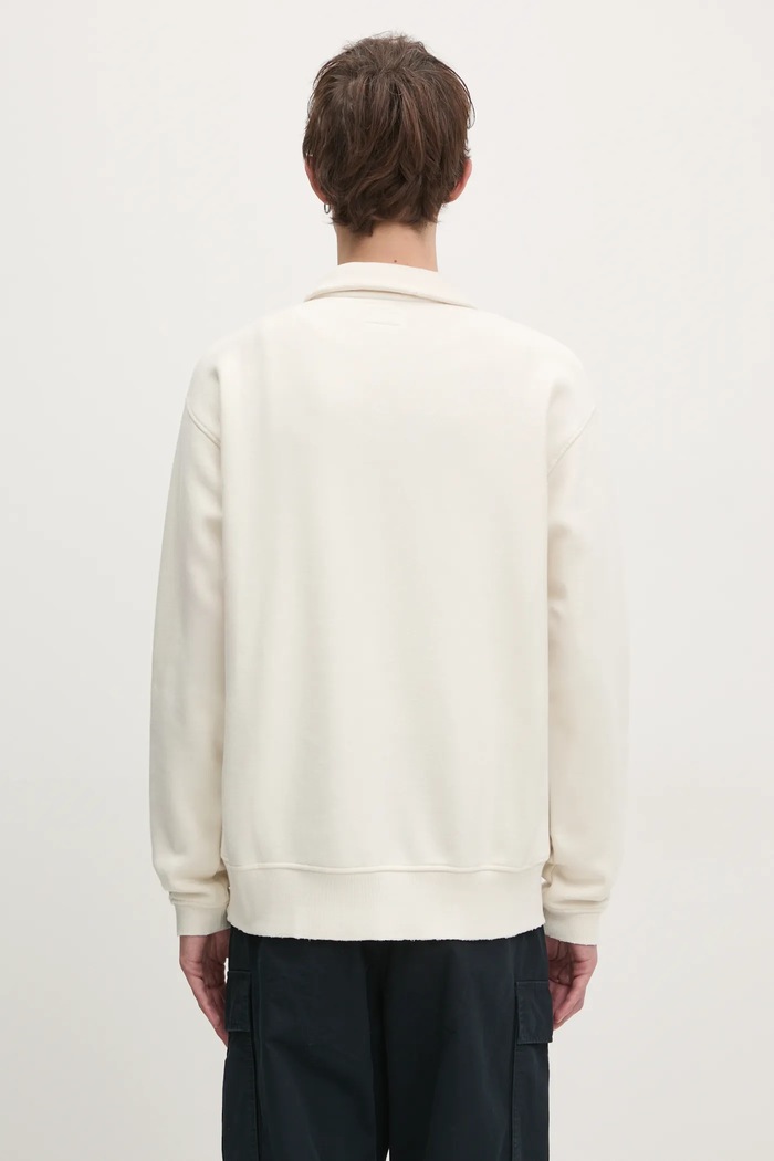 Ρούχα Μπλούζα thisisneverthat Damaged Half Zip Polo Sweatshirt TN243TSWOW02 μπεζ
