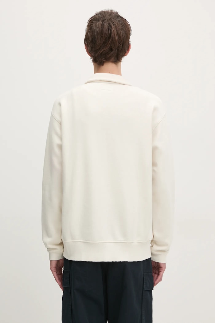 Ρούχα Μπλούζα thisisneverthat Damaged Half Zip Polo Sweatshirt TN243TSWOW02 μπεζ