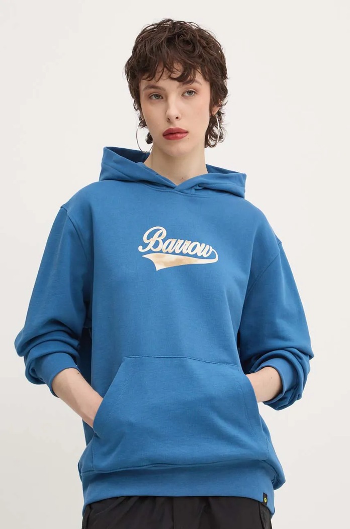 Odzież Barrow bluza bawełniana F4BWUAHS088 niebieski