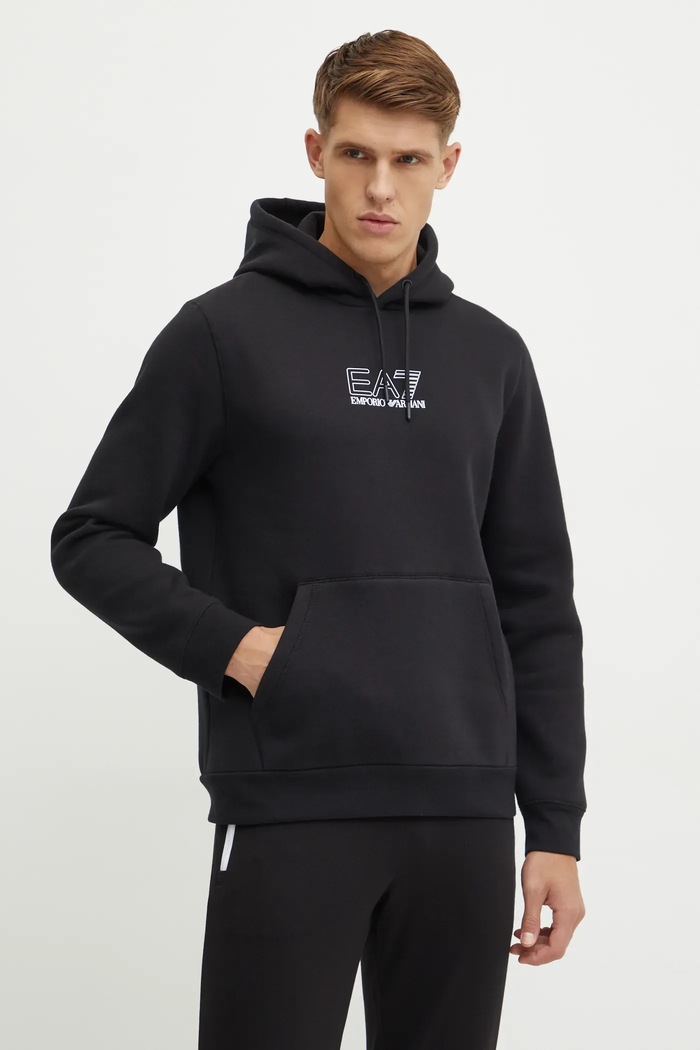 Dukserica EA7 Emporio Armani PJZXZ.6DUM18.1200 crna AW24