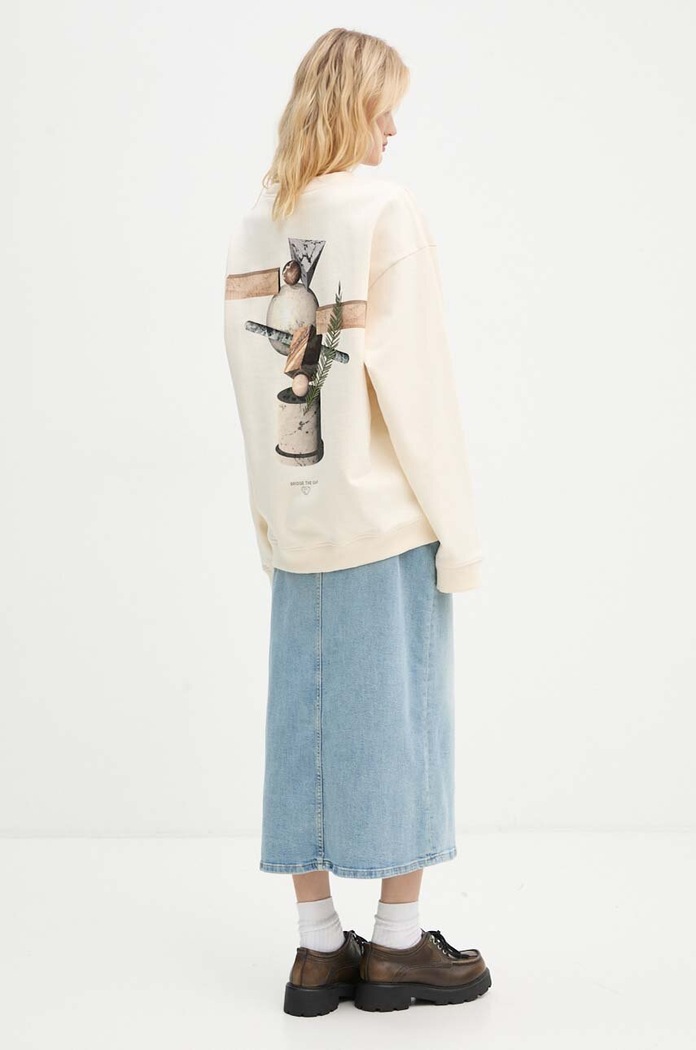 Odzież Filling Pieces bluza bawełniana 74514089936 beżowy