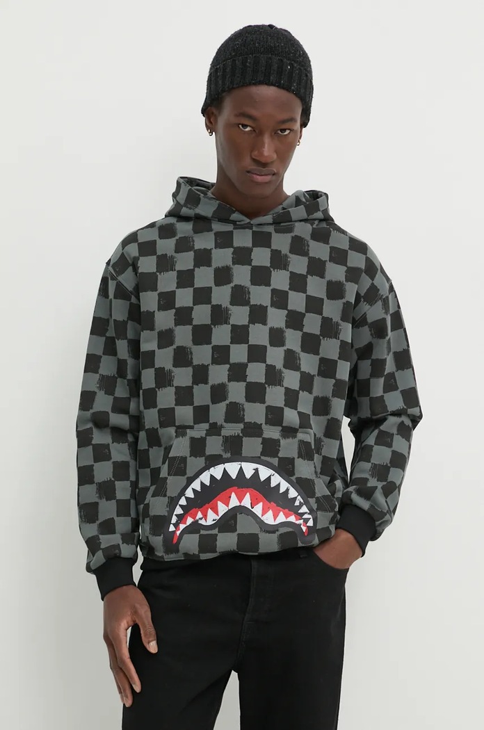 Bavlněná mikina Sprayground SP611 šedá AW24