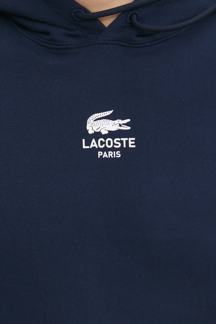 Lacoste μπλούζα με κουκούλα βαμβακερή SH2740