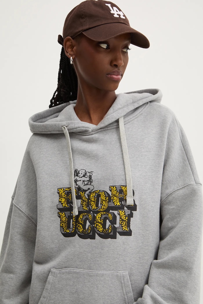 Дрехи Памучен суичър Fiorucci U01FMSHO092CJ05GY01 сив
