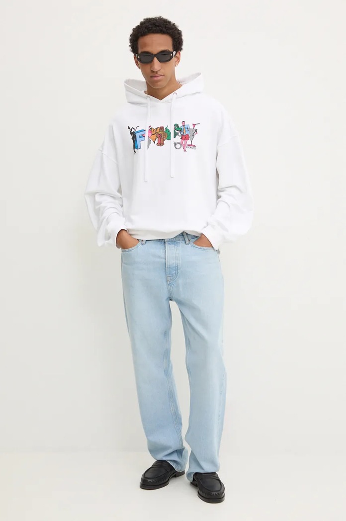 Памучен суичър Fiorucci U01FMSHO092CJ05WH02 бял AW24