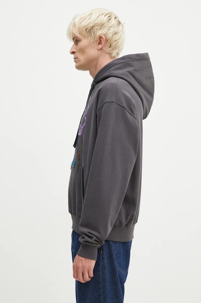 Βαμβακερή μπλούζα Andersson Bell Milan Embroidery atb1148u γκρί AW24