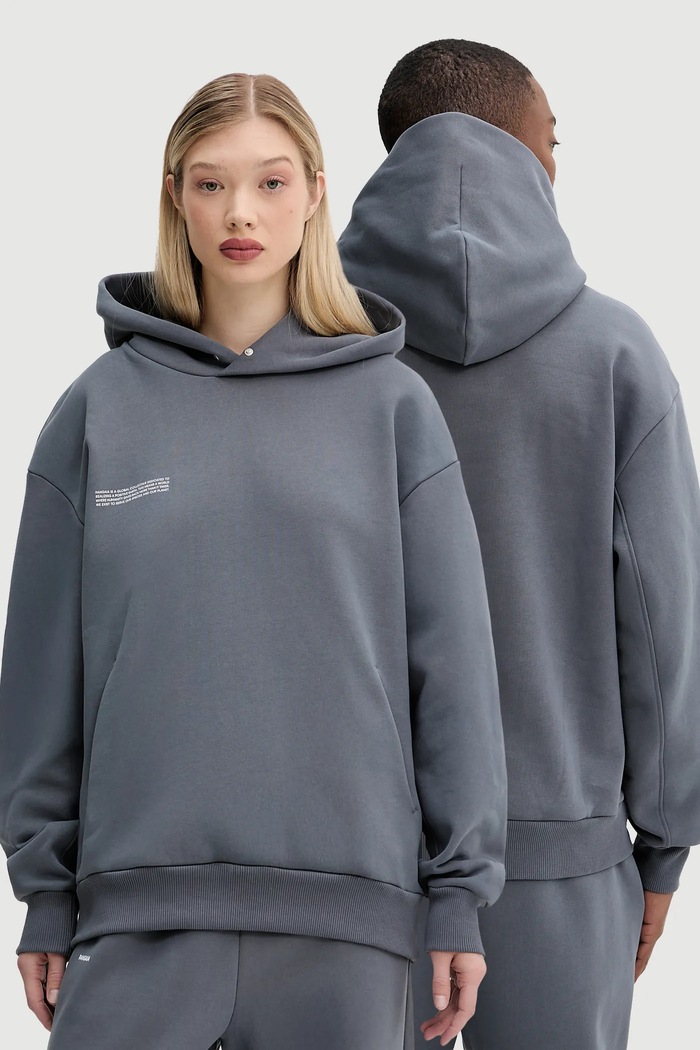 Pangaia felpa in cotone con grigio 10001740