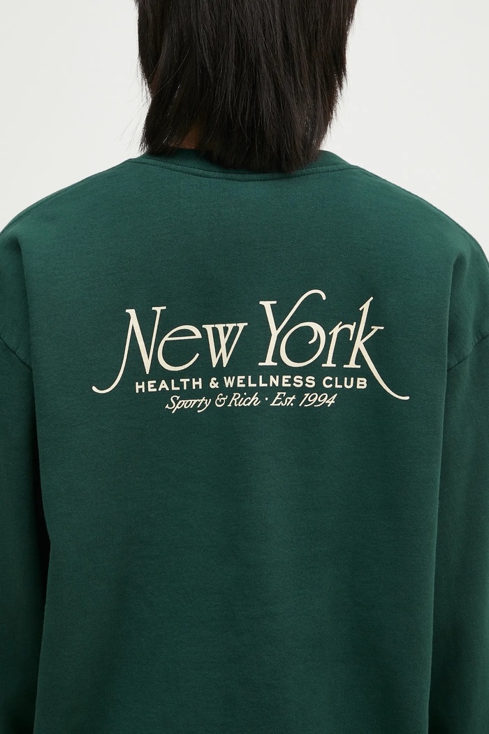 Sporty & Rich cotton sweatshirt NY 94 ST071506034GR10