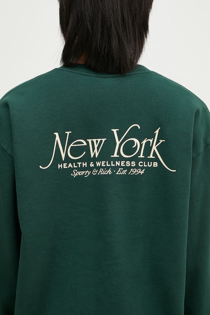 Sporty & Rich cotton sweatshirt NY 94 ST071506034GR10
