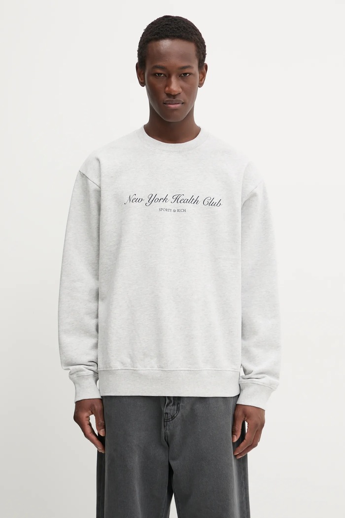 Sporty & Rich sweatshirt NY Health Club without gray ST071506043GY03