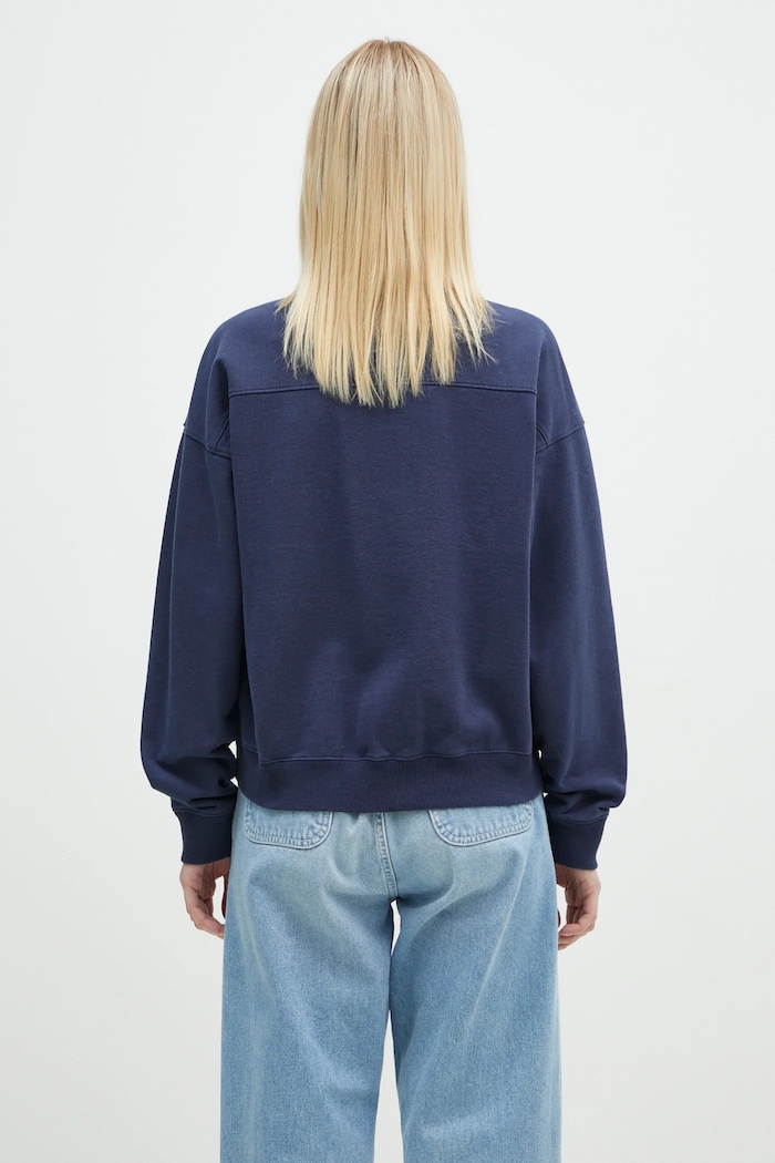 Sporty & Rich cotton sweatshirt Vendome Embroidered Quarter Zip ST073506205BL32