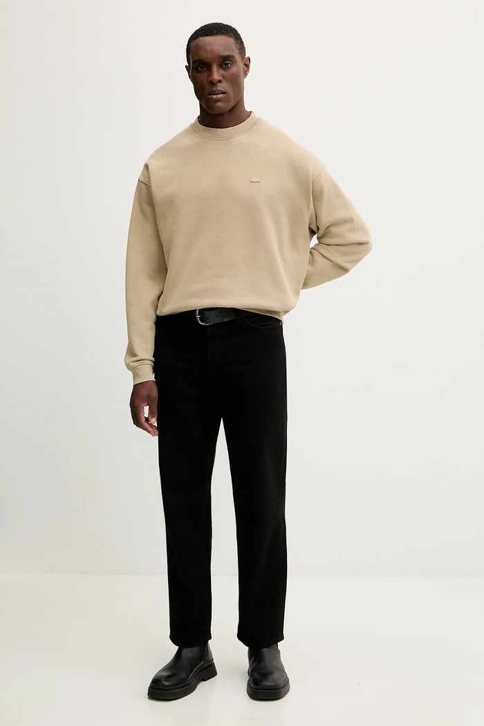 Lacoste hanorac de bumbac bej SH2837