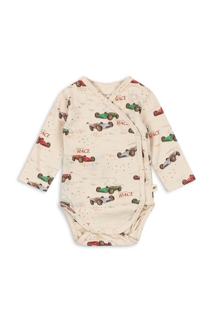 Φορμάκι μωρού Konges Sløjd BASIC LS NEWBORN BODY GOTS μπεζ KS101414.B