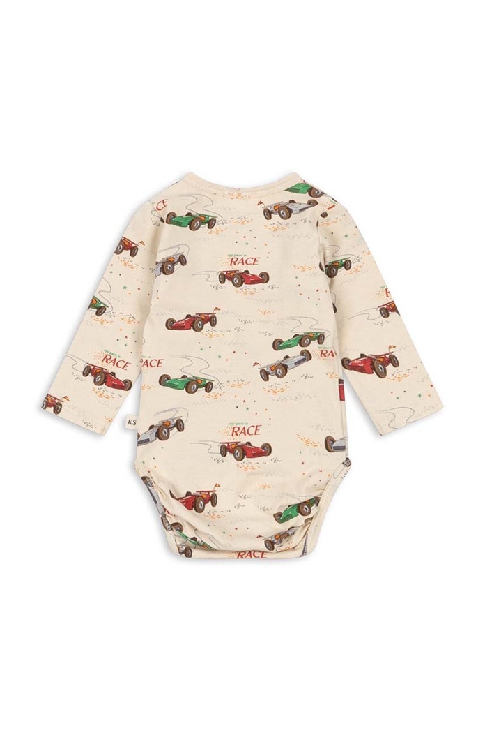 Φορμάκι μωρού Konges Sløjd BASIC LS NEWBORN BODY GOTS KS101414.B μπεζ AW24