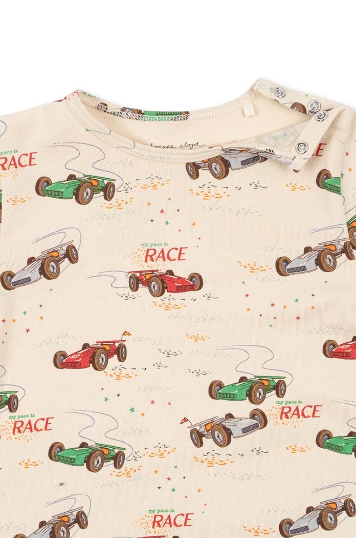 Băieți Konges Sløjd Rampe pentru copii BASIC ONESIE GOTS KS101416.B bej