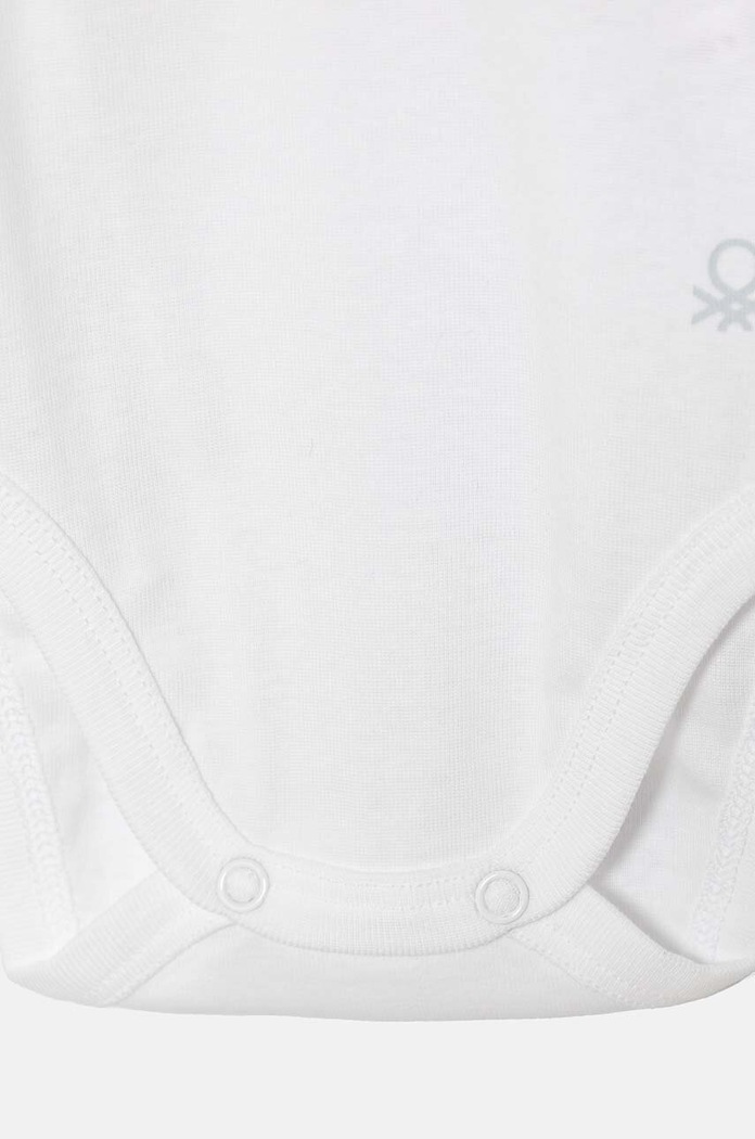 Body din bumbac pentru bebelusi 3-pack United Colors of Benetton 3GI70B089.W.Repro.9BYH albastru