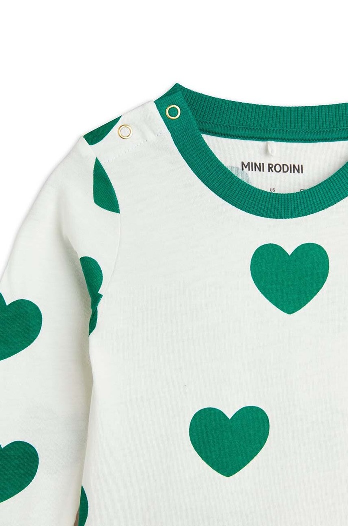 Fete Mini Rodini body bebe Hearts 2464010575 alb
