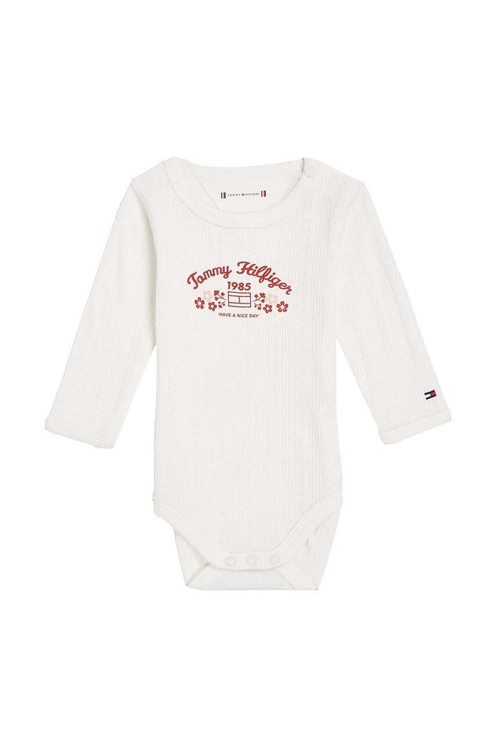 Tommy Hilfiger body din bumbac pentru bebelusi roz KN0KN01896.9BYH