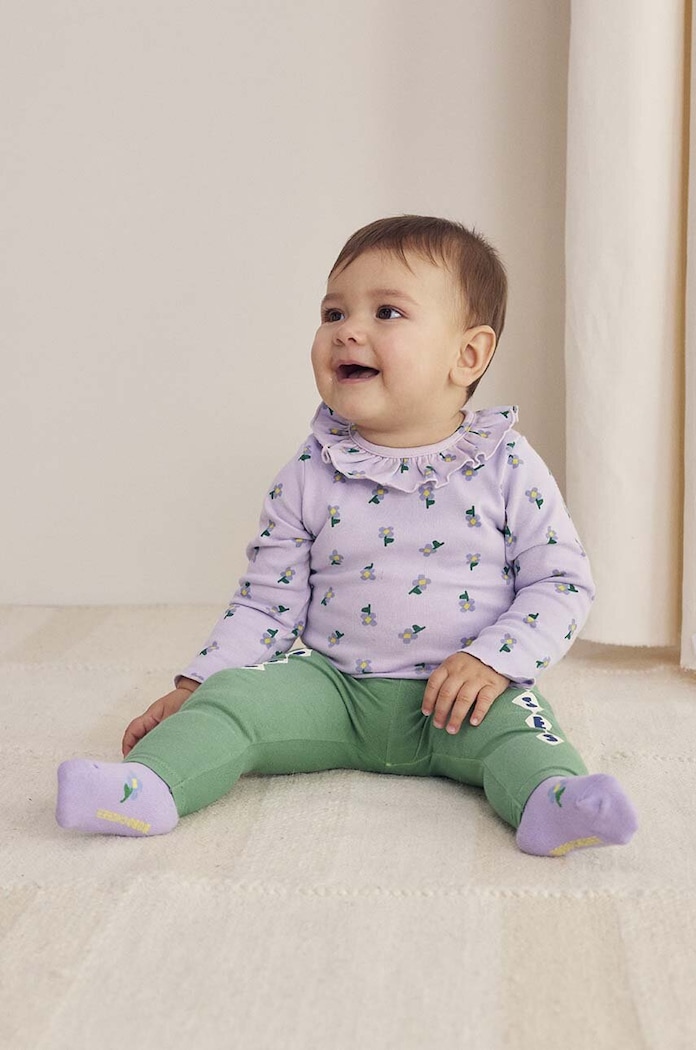 Bodi za bebe Bobo Choses Pansy Flower Proizvod za bebe ljubičasta 224AB005