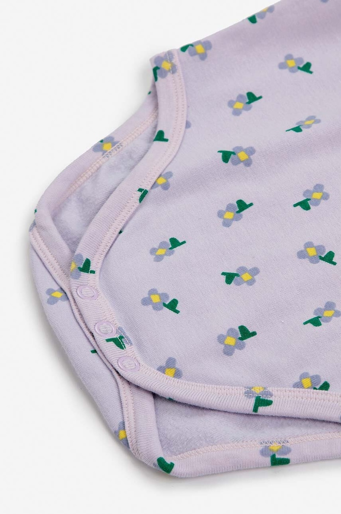 Bodi za bebe Bobo Choses Pansy Flower ljubičasta 224AB005