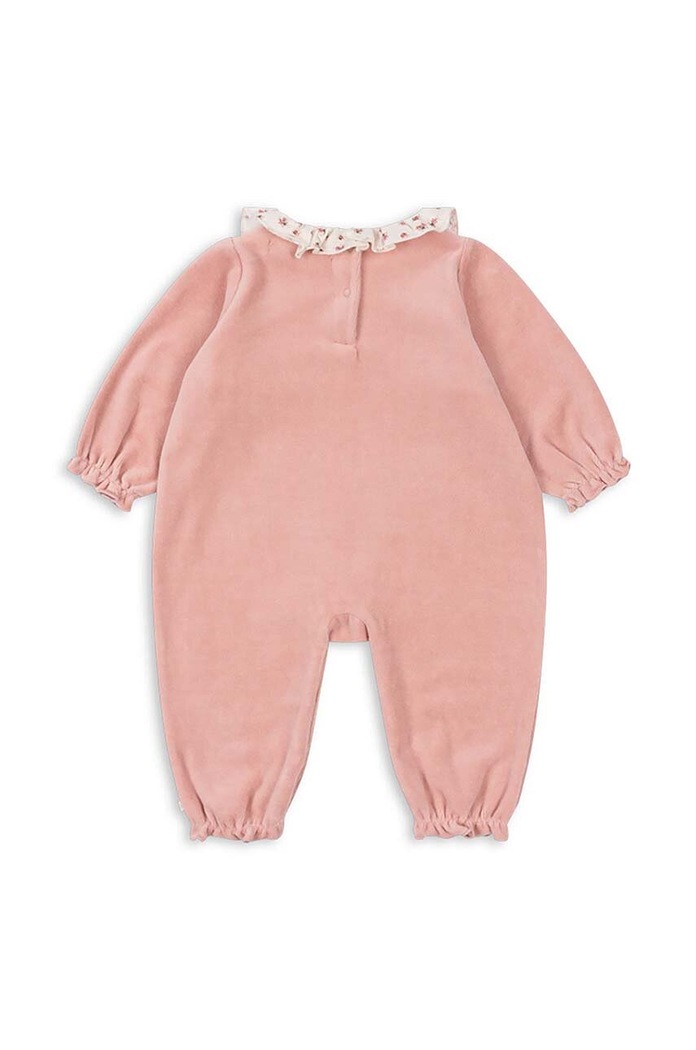 DÍVKA Dětské polo dupačky Konges Sløjd MIFFA FRILL ONESIE GOTS KS101602 růžová