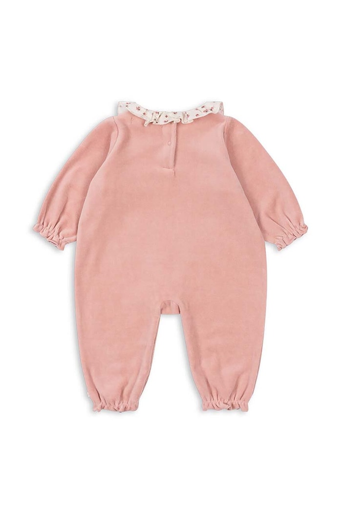 DÍVKA Dětské polo dupačky Konges Sløjd MIFFA FRILL ONESIE GOTS KS101602 růžová