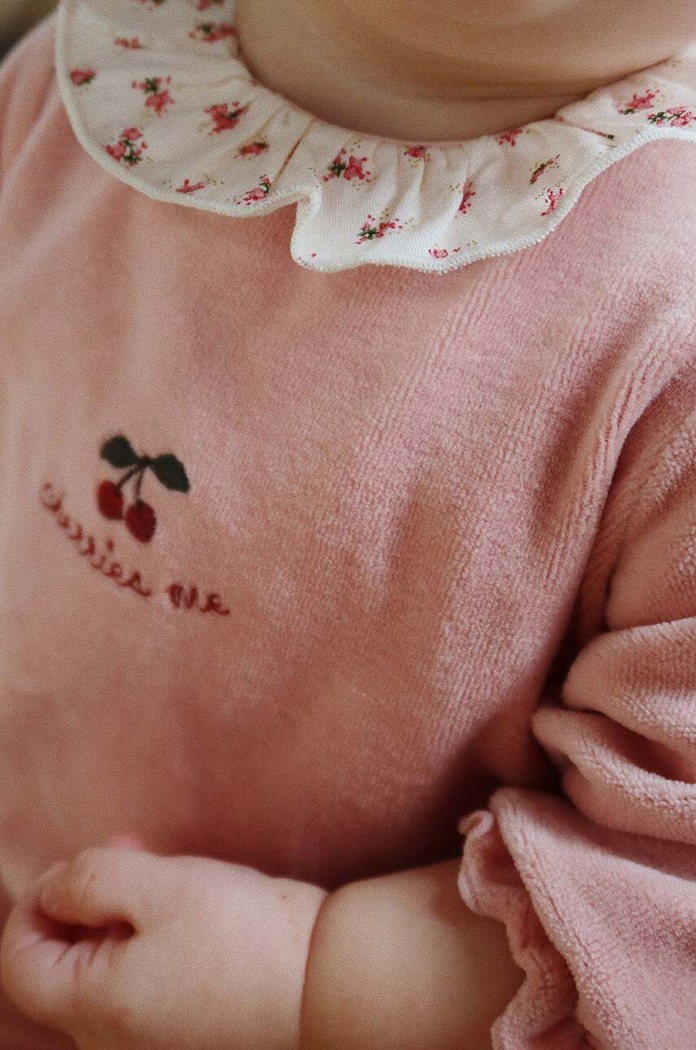 Dětské polo dupačky Konges Sløjd MIFFA FRILL ONESIE GOTS KS101602
