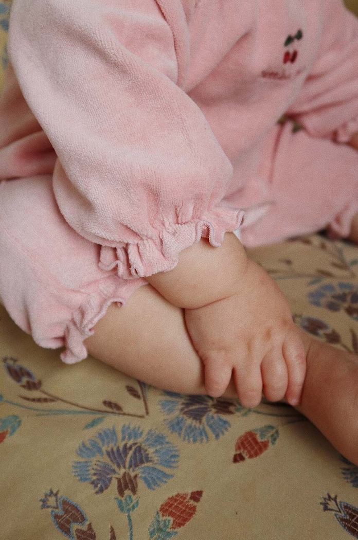 Dětské polo dupačky Konges Sløjd MIFFA FRILL ONESIE GOTS KS101602