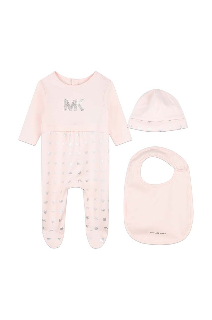 Βρεφική βαμβακερή ρόμπα Michael Kors ροζ R30124.
